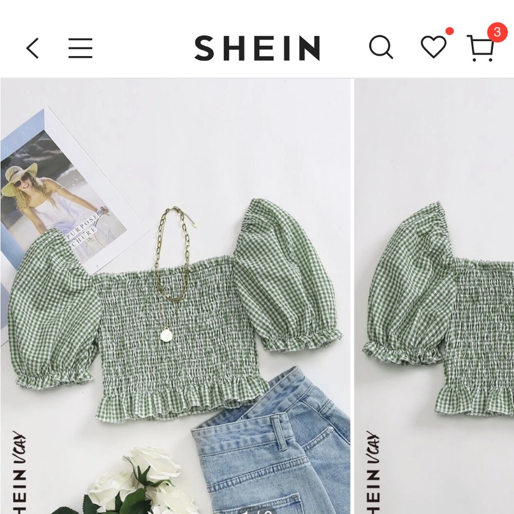 Gingham crop top
